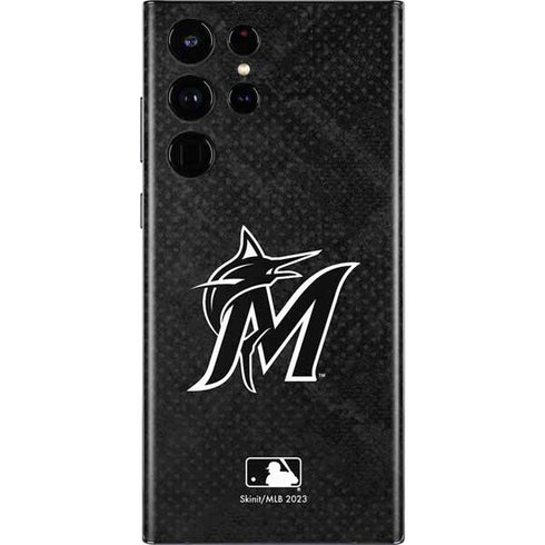 MLB Miami Marlins Dark Wash Galaxy S22 Ultra Skin