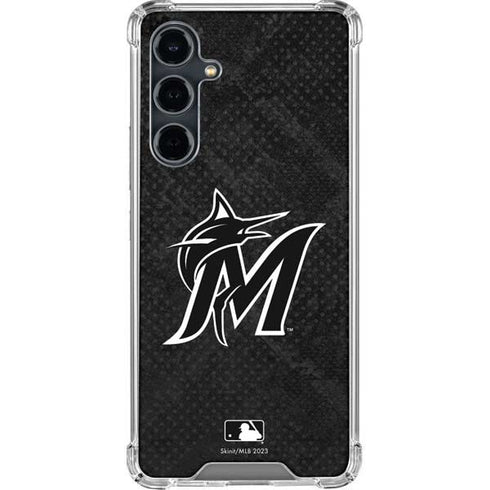 MLB Miami Marlins Dark Wash Galaxy S23 FE Clear Case