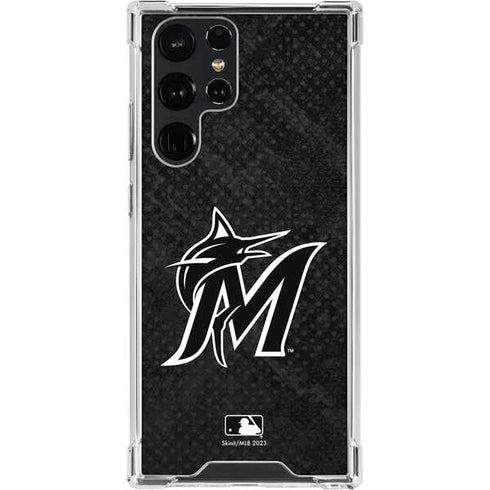 MLB Miami Marlins Dark Wash Galaxy S23 Ultra Clear Case