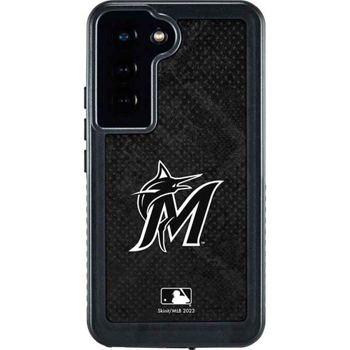 MLB Miami Marlins Dark Wash Galaxy S23 Waterproof Case