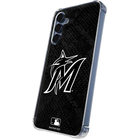 MLB Miami Marlins Dark Wash Galaxy S24 Clear Case