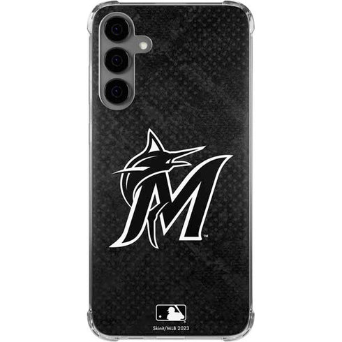 MLB Miami Marlins Dark Wash Galaxy S24 Plus Clear Case