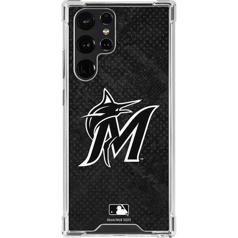 MLB Miami Marlins Dark Wash Galaxy S24 Ultra Clear Case