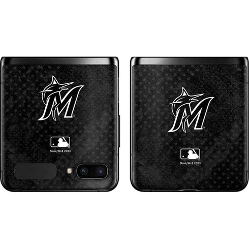 MLB Miami Marlins Dark Wash Galaxy Z Flip Skin