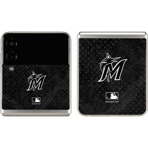 MLB Miami Marlins Dark Wash Galaxy Z Flip3 5G Skin