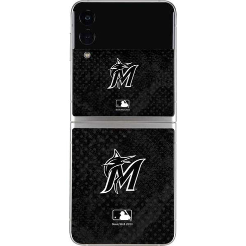 MLB Miami Marlins Dark Wash Galaxy Z Flip3 5G Skin