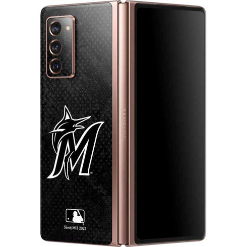 MLB Miami Marlins Dark Wash Galaxy Z Fold2 5G Skin