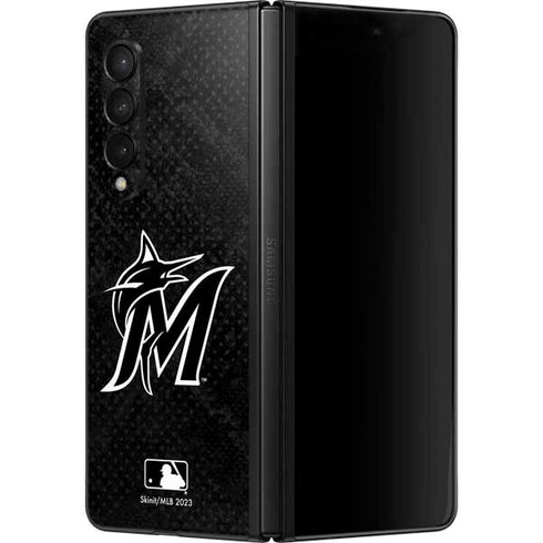 MLB Miami Marlins Dark Wash Galaxy Z Fold3 5G Skin