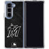 MLB Miami Marlins Dark Wash Galaxy Z Fold5 5G Clear Case