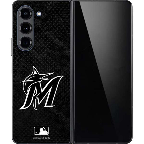 MLB Miami Marlins Dark Wash Galaxy Z Fold5 5G Skin