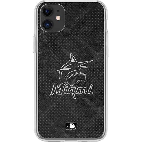 MLB Miami Marlins Dark Wash iPhone 11 Clear Case