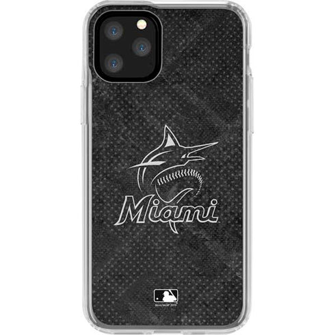 MLB Miami Marlins Dark Wash iPhone 11 Pro Clear Case