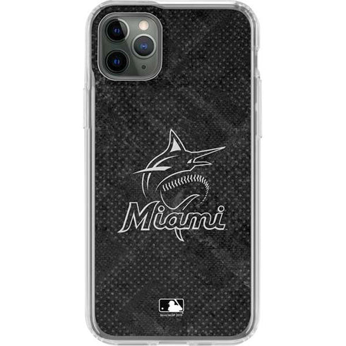 MLB Miami Marlins Dark Wash iPhone 11 Pro Max Clear Case