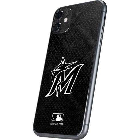 MLB Miami Marlins Dark Wash iPhone 11 Skin