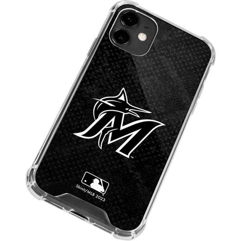 MLB Miami Marlins Dark Wash iPhone 12 Clear Case
