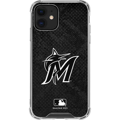 MLB Miami Marlins Dark Wash iPhone 12 Mini Clear Case