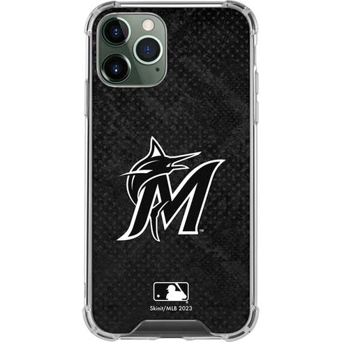 MLB Miami Marlins Dark Wash iPhone 12 Pro Clear Case