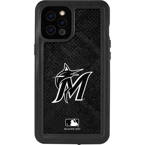 MLB Miami Marlins Dark Wash iPhone 12 Pro Max Waterproof Case