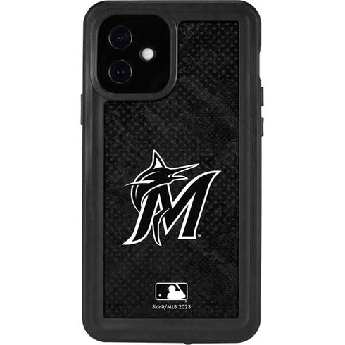 MLB Miami Marlins Dark Wash iPhone 12 Waterproof Case
