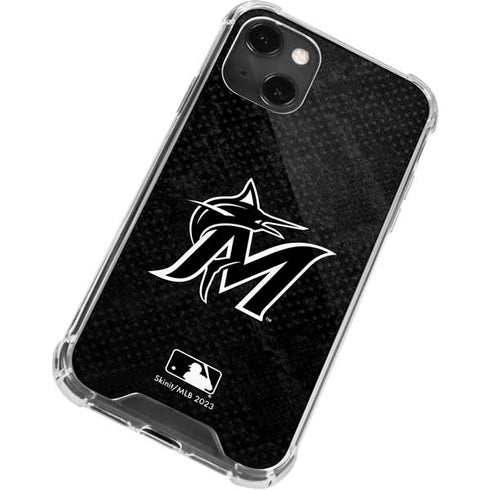 MLB Miami Marlins Dark Wash iPhone 13 Mini Clear Case