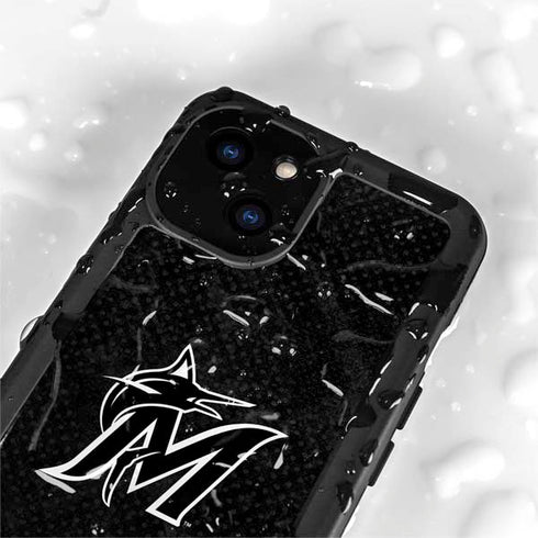 MLB Miami Marlins Dark Wash iPhone 13 Mini Waterproof Case