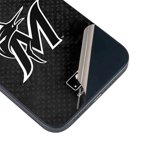 MLB Miami Marlins Dark Wash iPhone 15 Plus Skin
