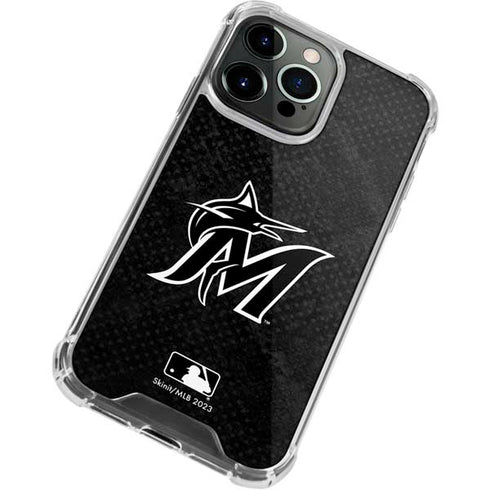 MLB Miami Marlins Dark Wash iPhone 15 Pro Clear Case