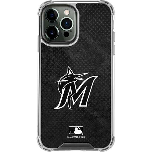 MLB Miami Marlins Dark Wash iPhone 15 Pro Max Clear Case