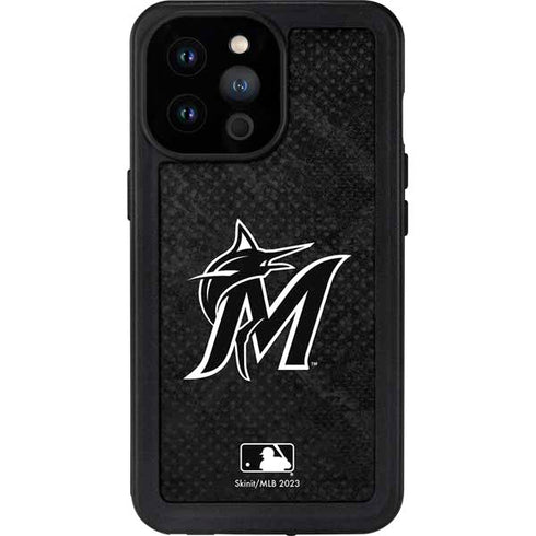MLB Miami Marlins Dark Wash iPhone 14 Pro Max Waterproof Case