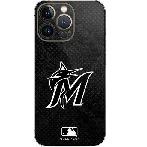 MLB Miami Marlins Dark Wash iPhone 14 Pro Skin