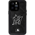 MLB Miami Marlins Dark Wash iPhone 14 Pro Waterproof Case