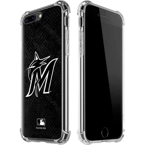 MLB Miami Marlins Dark Wash iPhone 7/8 Plus Clear Case
