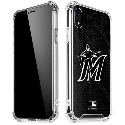 MLB Miami Marlins Dark Wash iPhone XR Clear Case