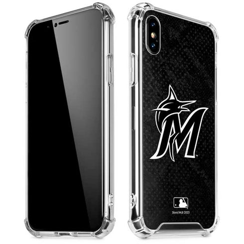 MLB Miami Marlins Dark Wash iPhone XS Max Clear Case
