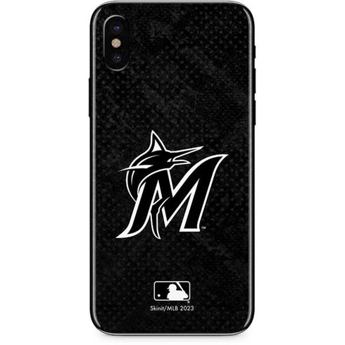 MLB Miami Marlins Dark Wash iPhone XS Max Skin