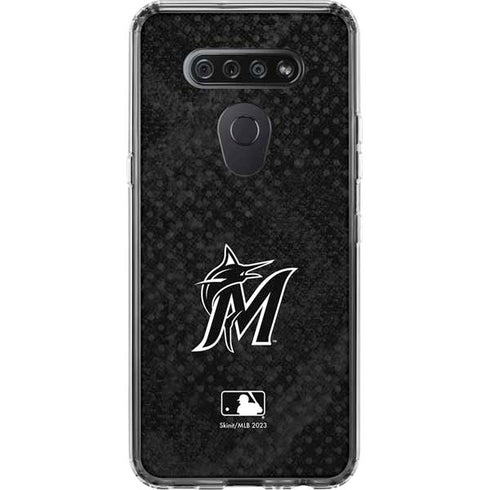 MLB Miami Marlins Dark Wash LG K51/Q51 Clear Case