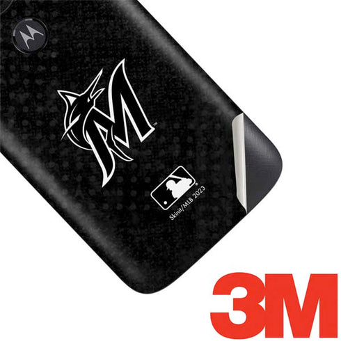 MLB Miami Marlins Dark Wash Moto E5 Play Skin