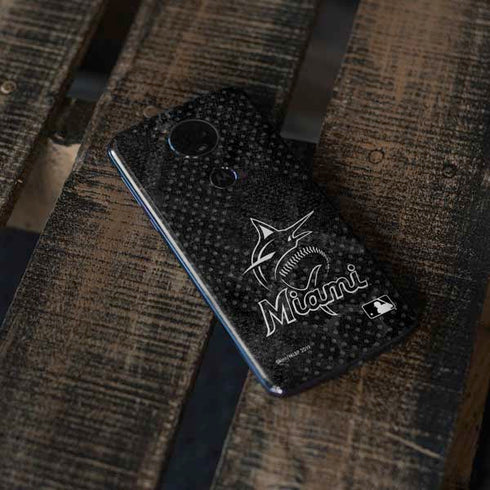 MLB Miami Marlins Dark Wash Moto E5 Plus Skin