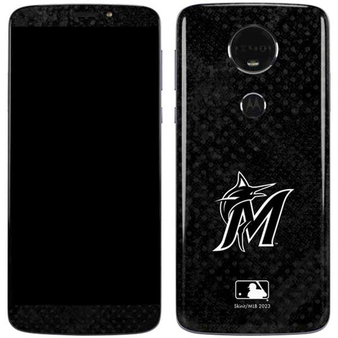 MLB Miami Marlins Dark Wash Moto E5 Plus Skin