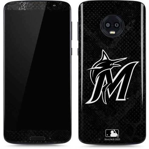 MLB Miami Marlins Dark Wash Moto G6 Skin