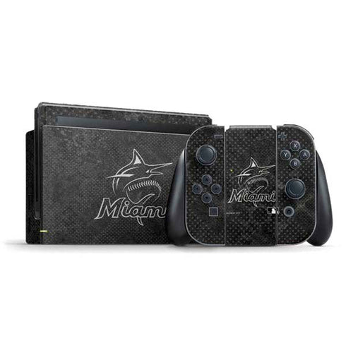 MLB Miami Marlins Dark Wash Nintendo Switch Bundle Skin