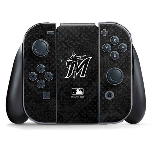 MLB Miami Marlins Dark Wash Nintendo Switch (2017-2021) Joy-Con Controller Skin