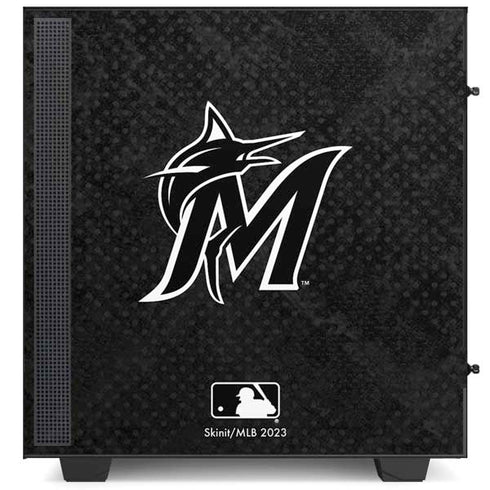 MLB Miami Marlins Dark Wash NZXT H510 Compact ATX Mid-Tower Case Skin