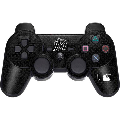 MLB Miami Marlins Dark Wash PS3 Dual Shock wireless controller Skin