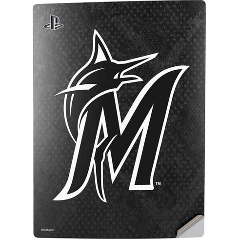 MLB Miami Marlins Dark Wash PS5 Digital Edition Console Skin