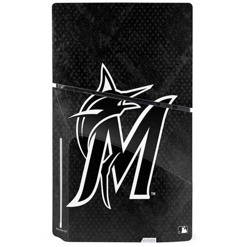 MLB Miami Marlins Dark Wash PS5 Slim Disk Bundle Skin
