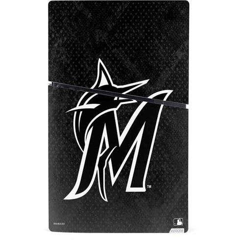 MLB Miami Marlins Dark Wash PS5 Slim Digital Edition Bundle Skin