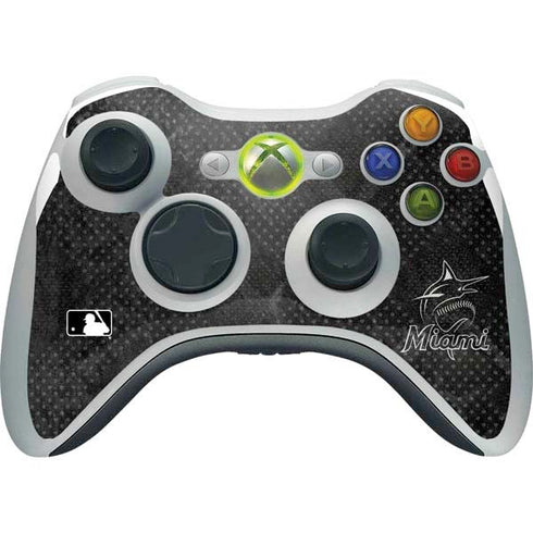 MLB Miami Marlins Dark Wash Xbox 360 Wireless Controller Skin