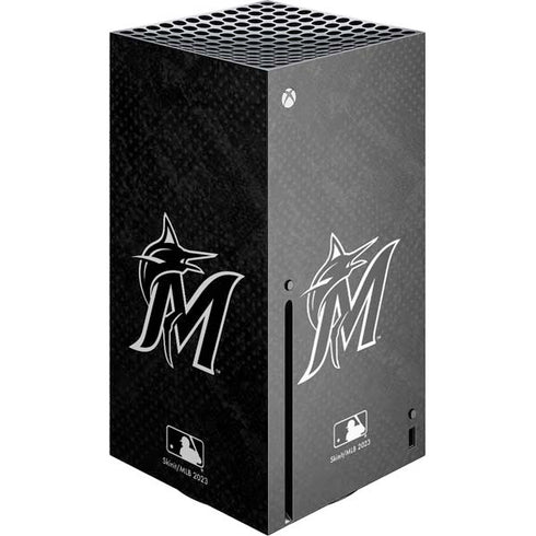 MLB Miami Marlins Dark Wash Xbox Series X Console Skin