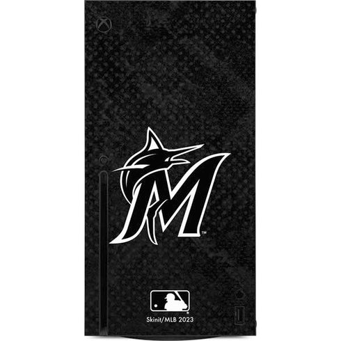 MLB Miami Marlins Dark Wash Xbox Series X Console Skin